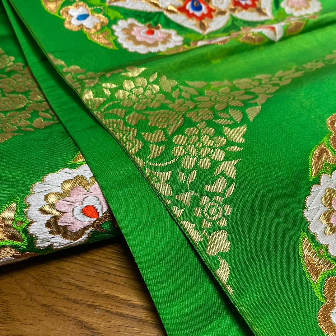 table runner 「唐織大華紋」帯リメイク　正絹　長尺