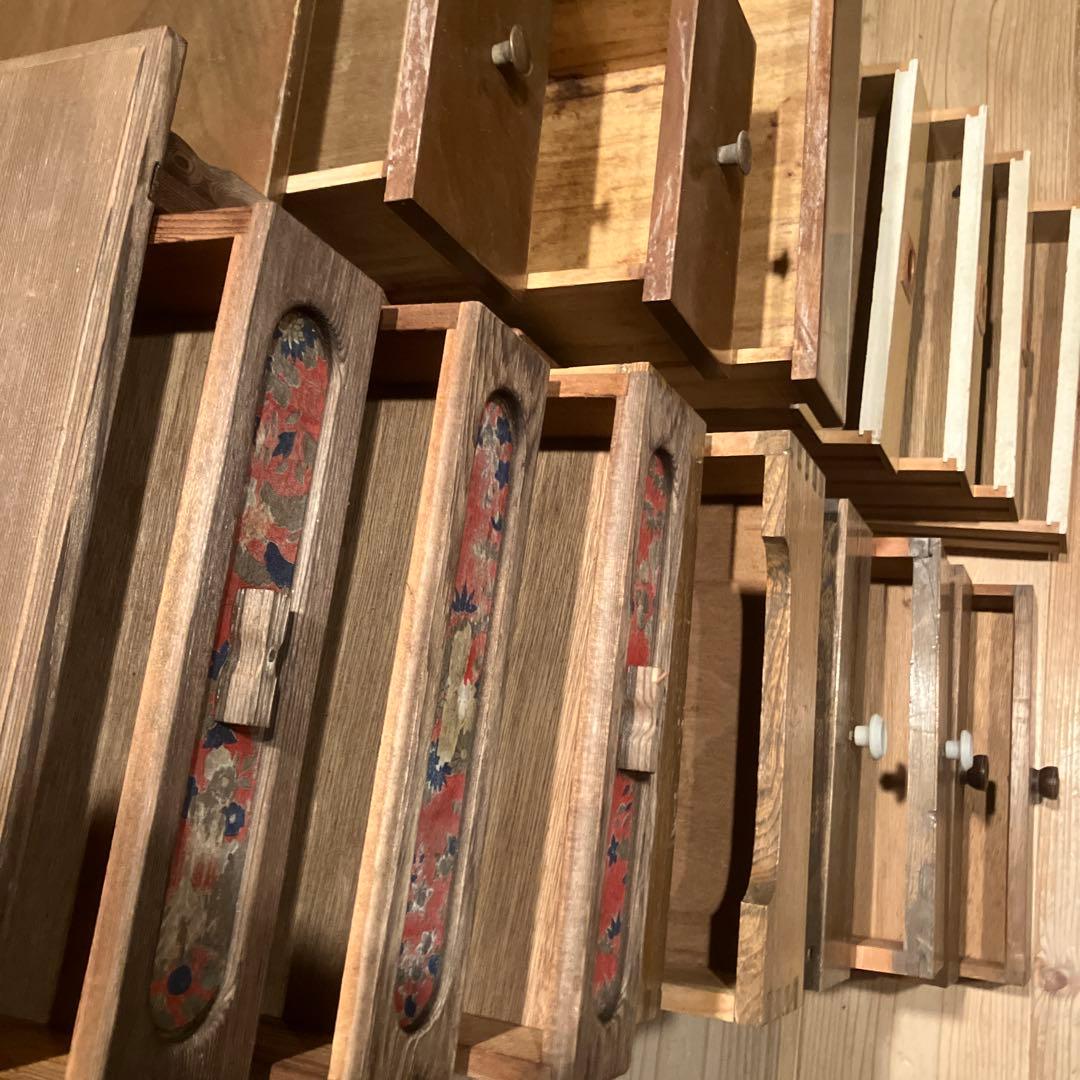 お得！！小棚 引き出し 6点セット 昭和レトロ アンティーク インテリア　店舗