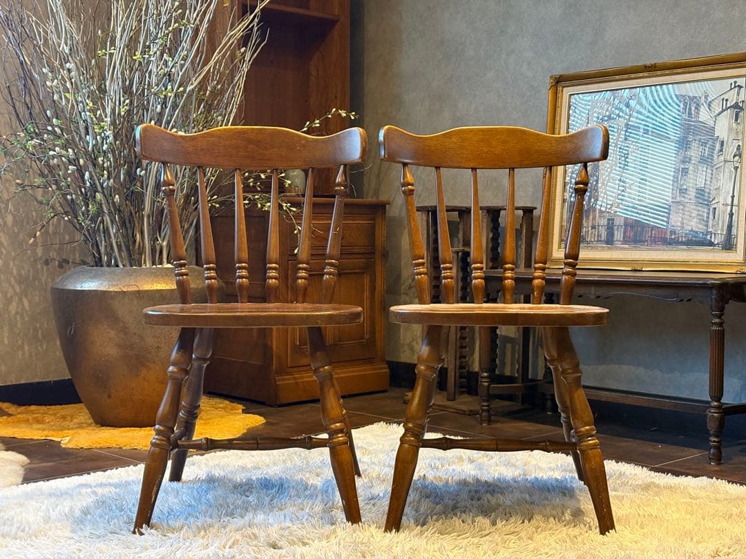ウィンザーチェア スポークチェア リビングチェア アンティーク ビンテージ nZ