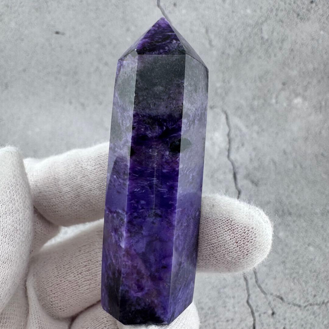 G-141チャロアイト ポイント 希少原石 高品質紫の模様が美しい 天然石