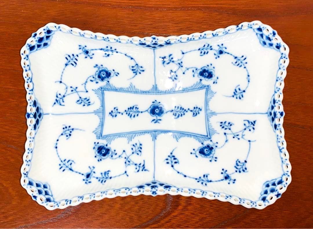 未使用品 廃盤品 ロイヤルコペンハーゲン フルレース スクエアプレート トレイ