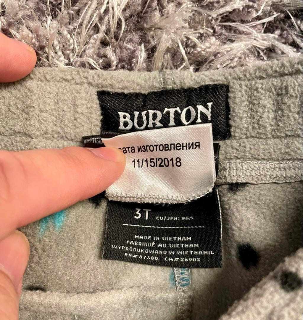 【美品】BURTON スノーボードウェア 2T 上下セット＋フリースパンツ3T