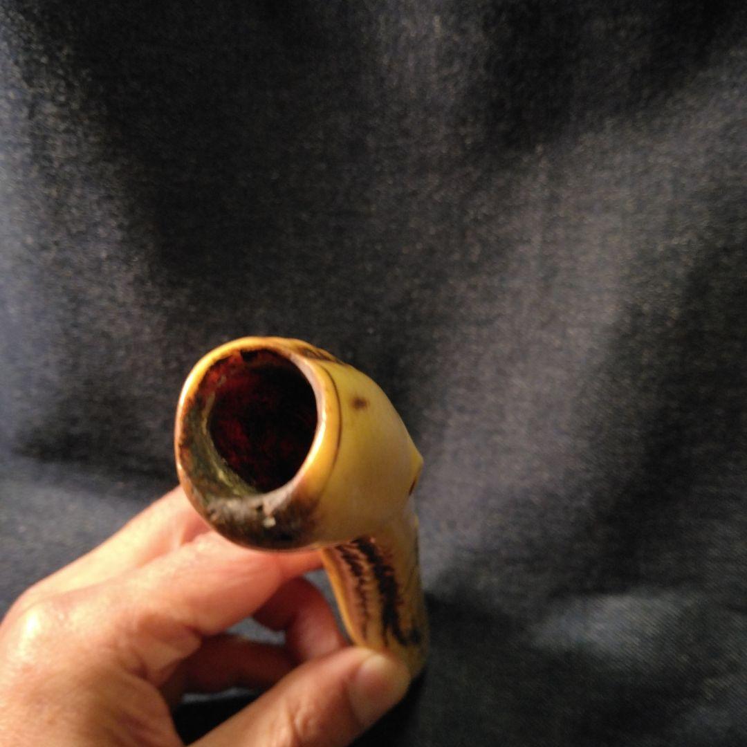 古い　キセル入れ　骨董 鹿の角