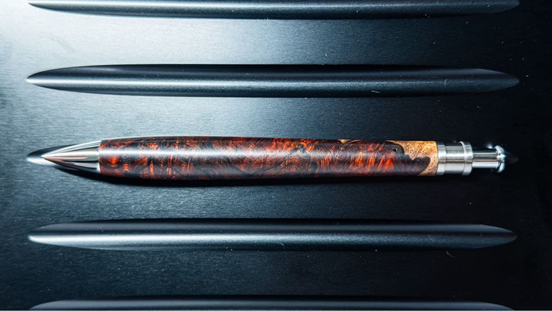 工房 楔 ココボロ 瘤 杢 ペンシル 楔 木軸 シャーペン 固定式口金 付き