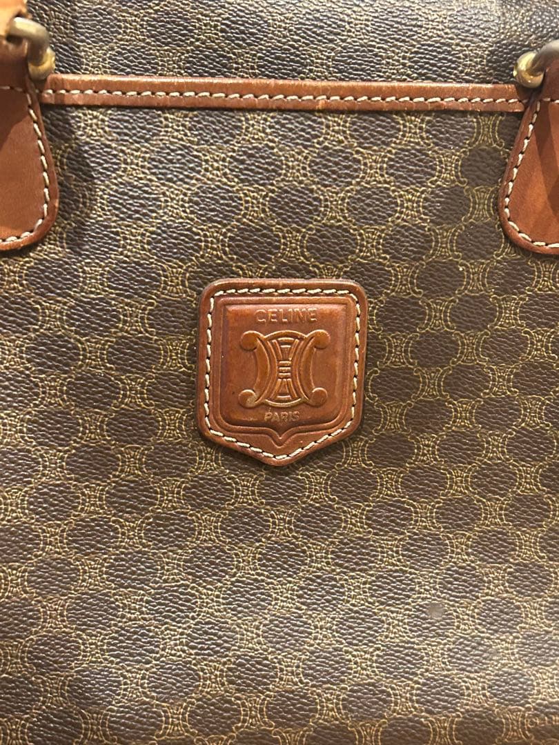 CELINE オールドセリーヌ マカダム柄 ハンドバッグ