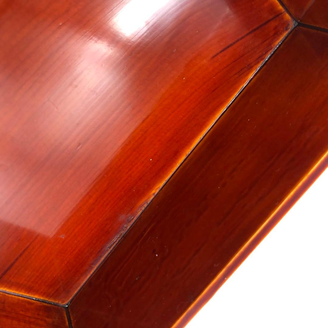 箱入り飛騨高山伝統工芸品飛騨春慶塗手提げ二段重箱15.5cm高島屋ビンテージ食器