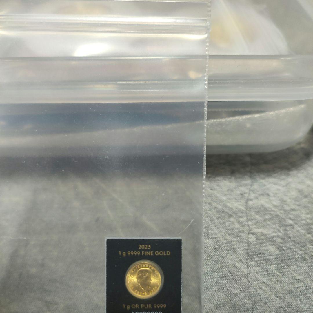 （未開封）カナダ　メイプルリーフデザイン1g金貨 2023