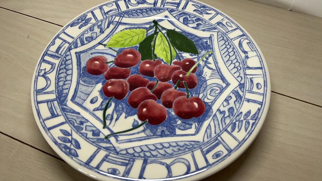 Gien Oiseau Blue 　ジアン　オワゾブルー　果物　皿　6枚セット