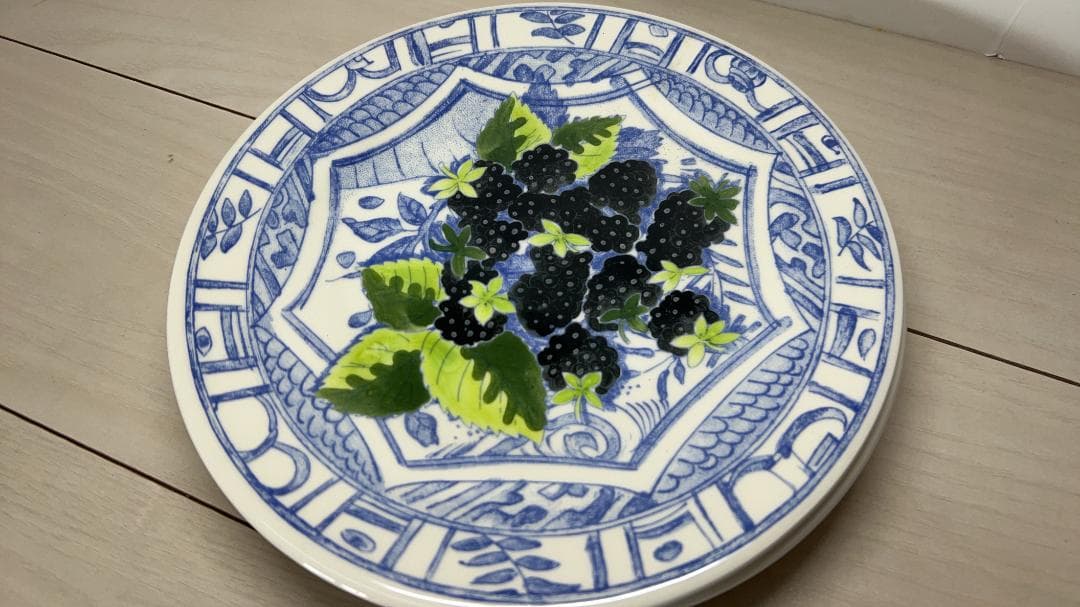 Gien Oiseau Blue 　ジアン　オワゾブルー　果物　皿　6枚セット