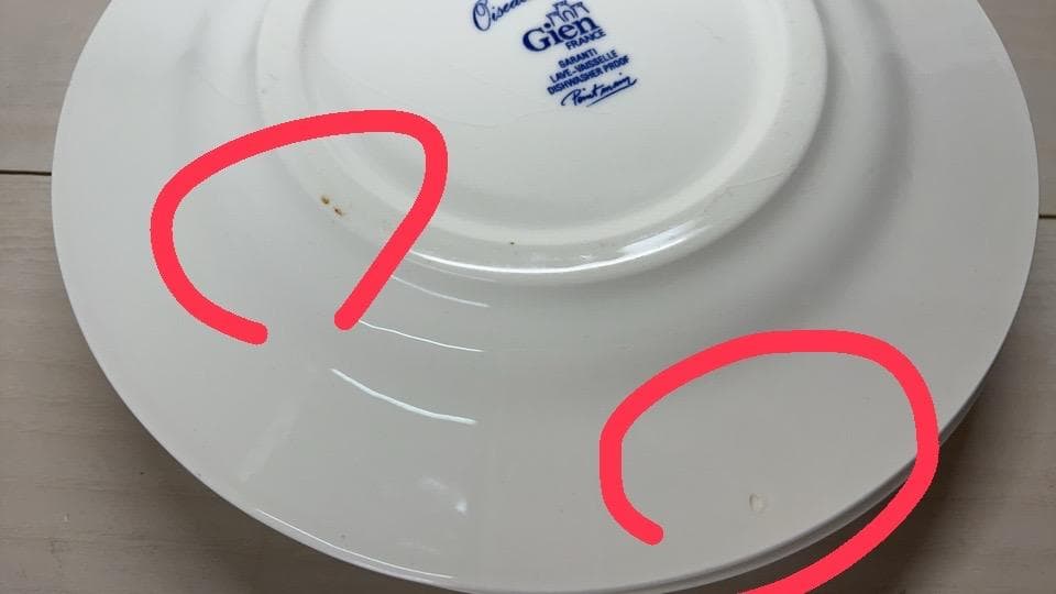 Gien Oiseau Blue 　ジアン　オワゾブルー　果物　皿　6枚セット