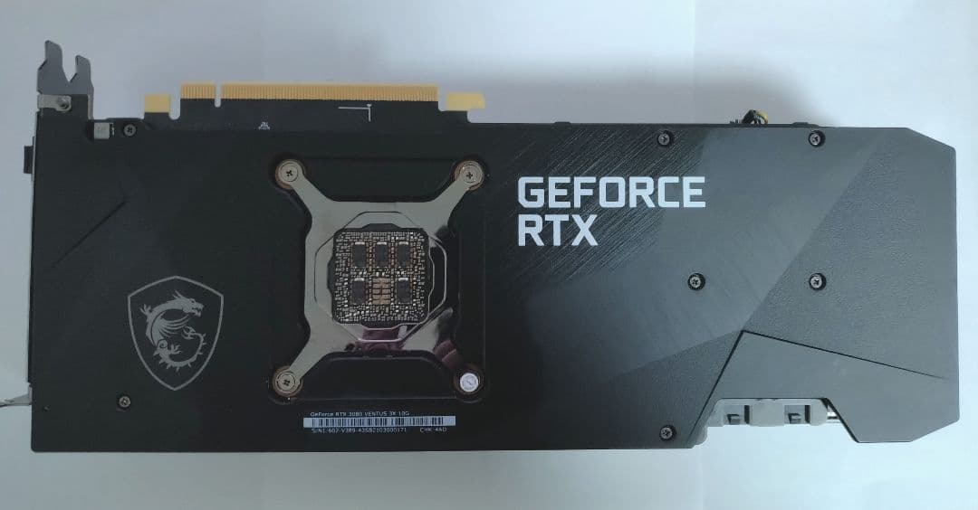 正常動作品 MSI GeForce RTX 3080 VENTUS 3X 10G