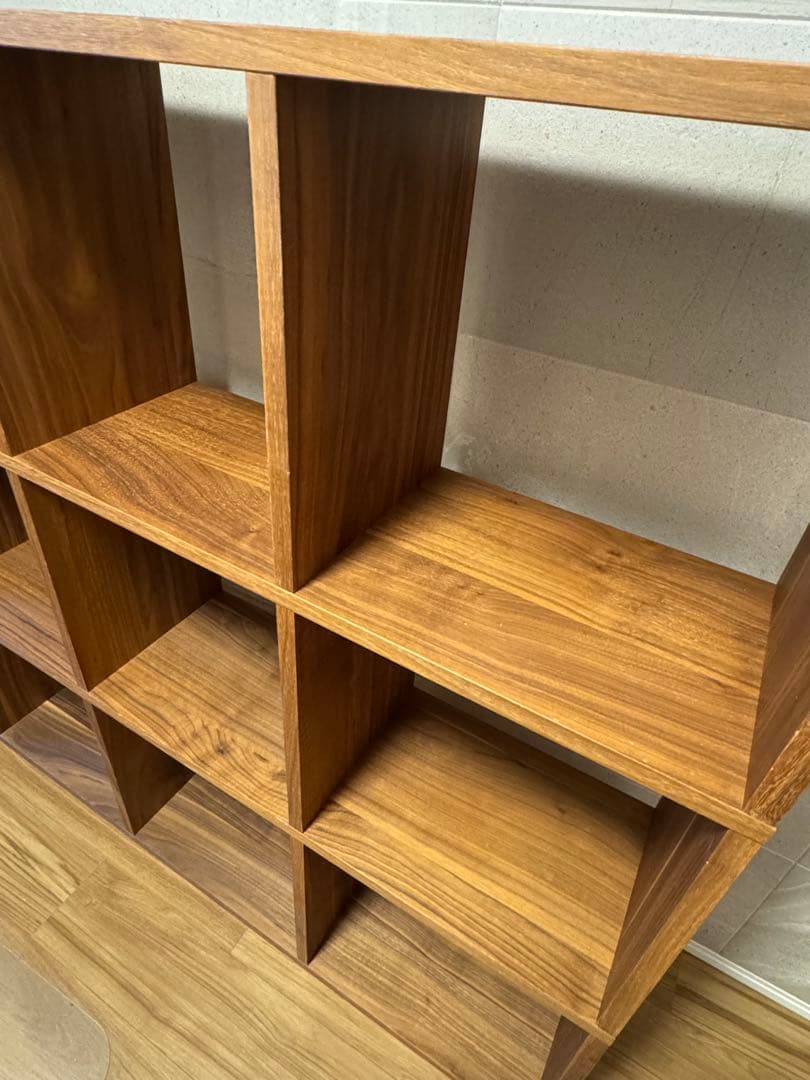 無印良品　スタッキングシェルフセット・３段×３列・ウォールナット材