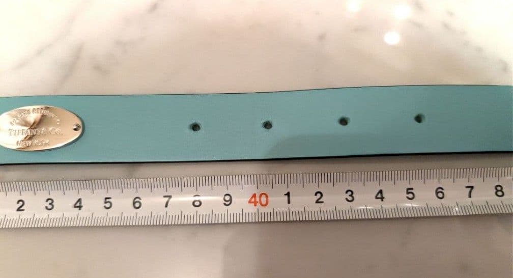 ■中〜大型犬 TIFFANY レザー首輪 Lサイズ