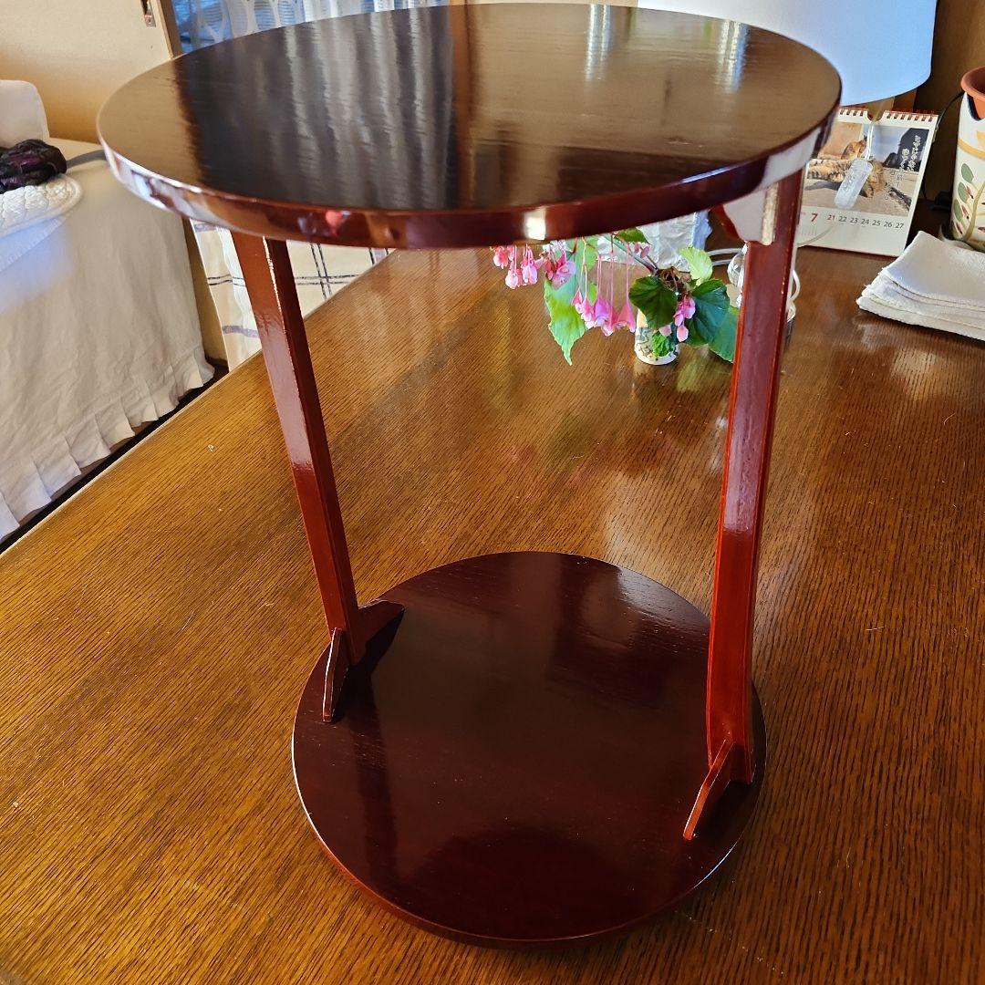 茶道具　丸卓　漆塗り