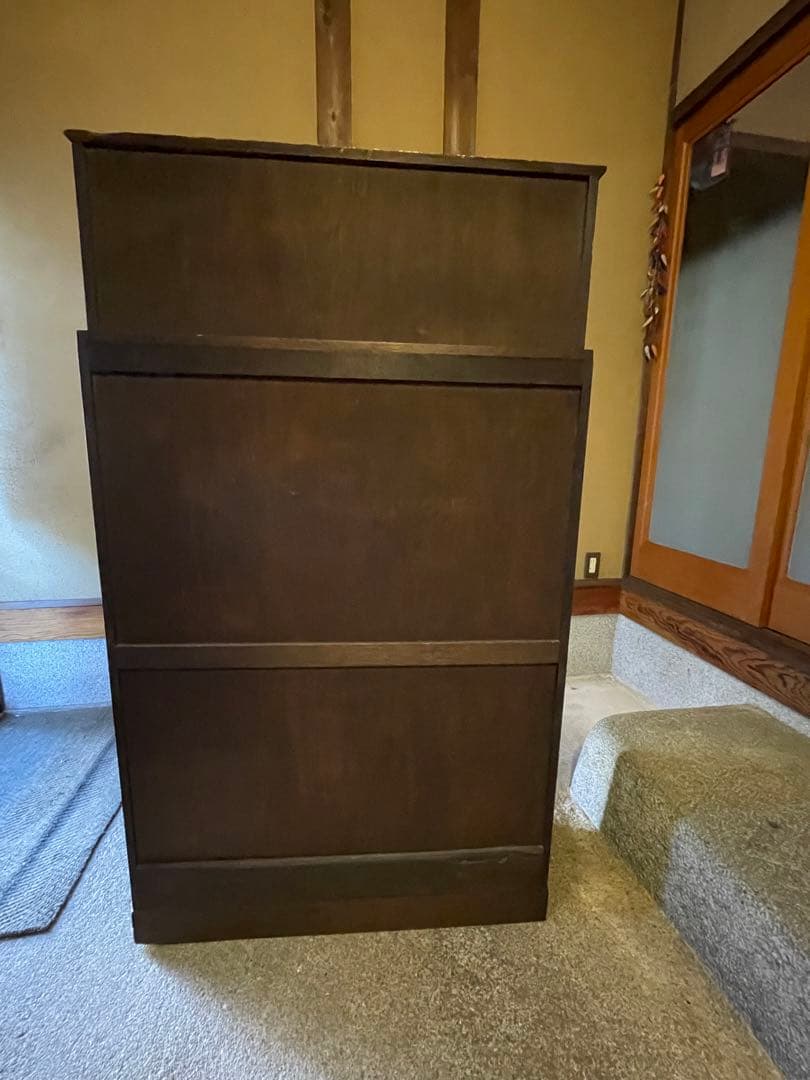 本棚　食器棚　本収納　昭和レトロ　アンティーク　ビンテージ　古民家　古民具