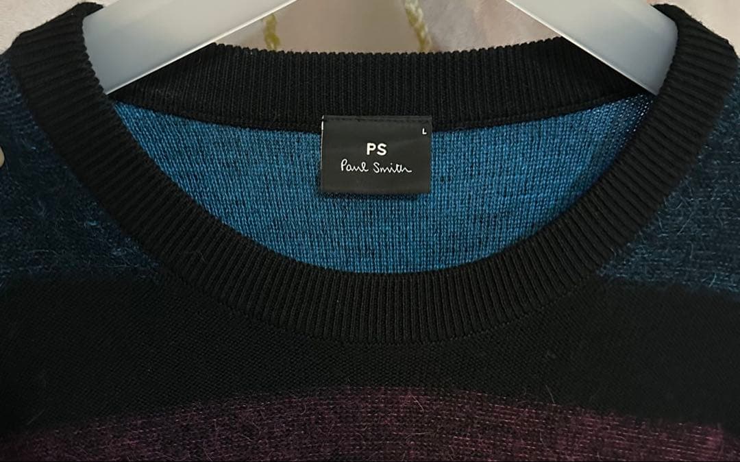 ポールスミス マルチストライプ グラデーション ウールアルパカ ニット