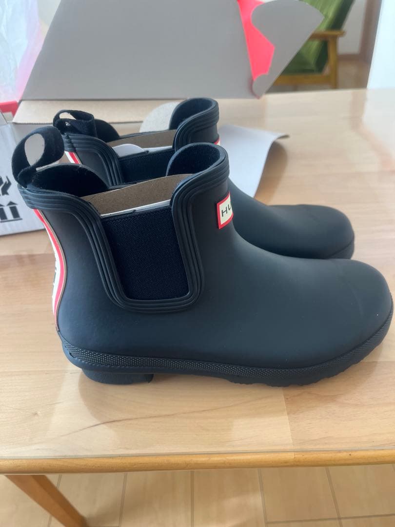 【新品・未使用】HUNTER ハンター　レインブーツ　サイドゴアブーツ