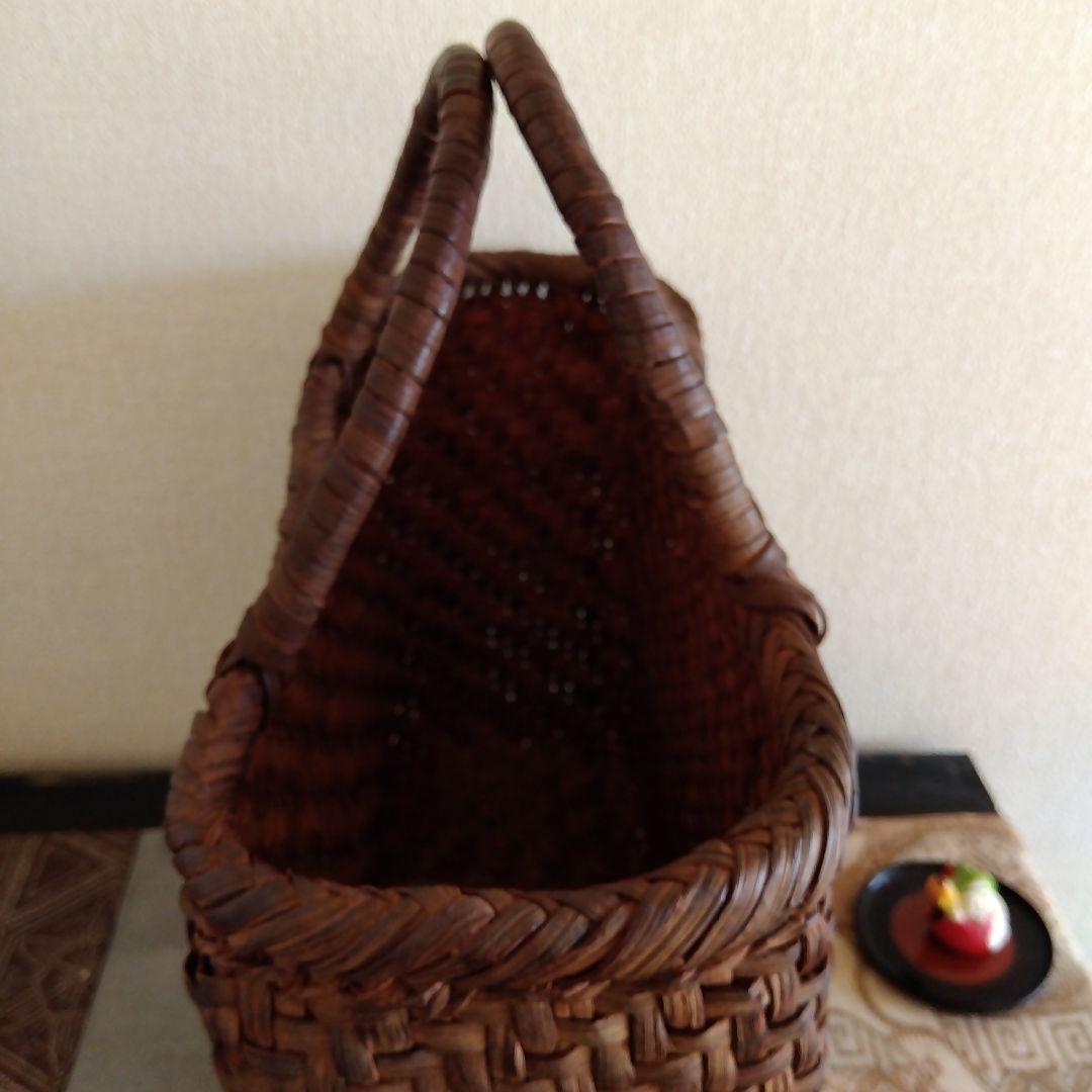 国産　山葡萄　籠バック　大きめ　長野