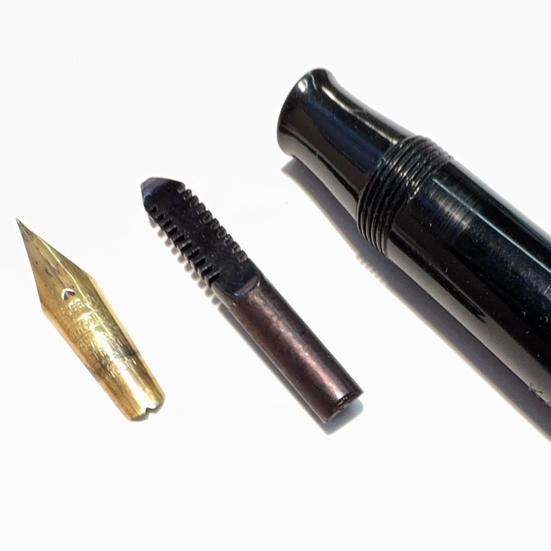 ヴィンテージ 国産 Steady 万年筆 14K F Flex 洗浄済