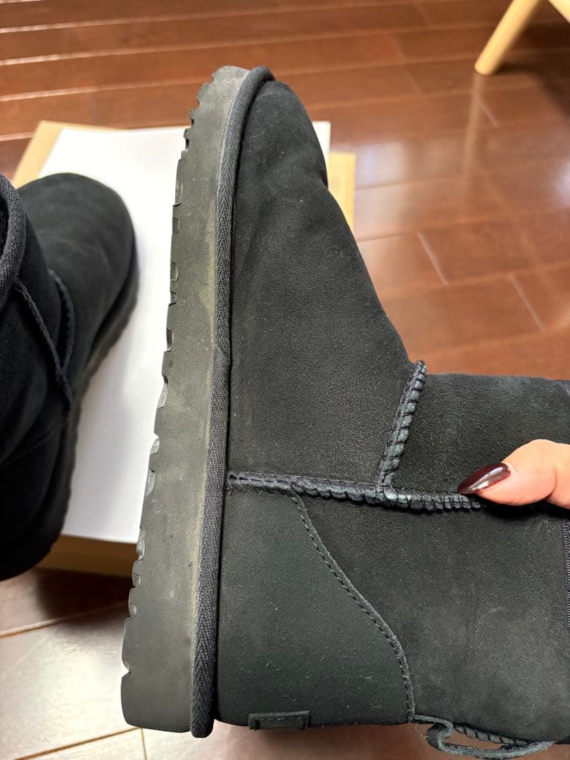UGG ブラック ムートンブーツ 7 24センチ