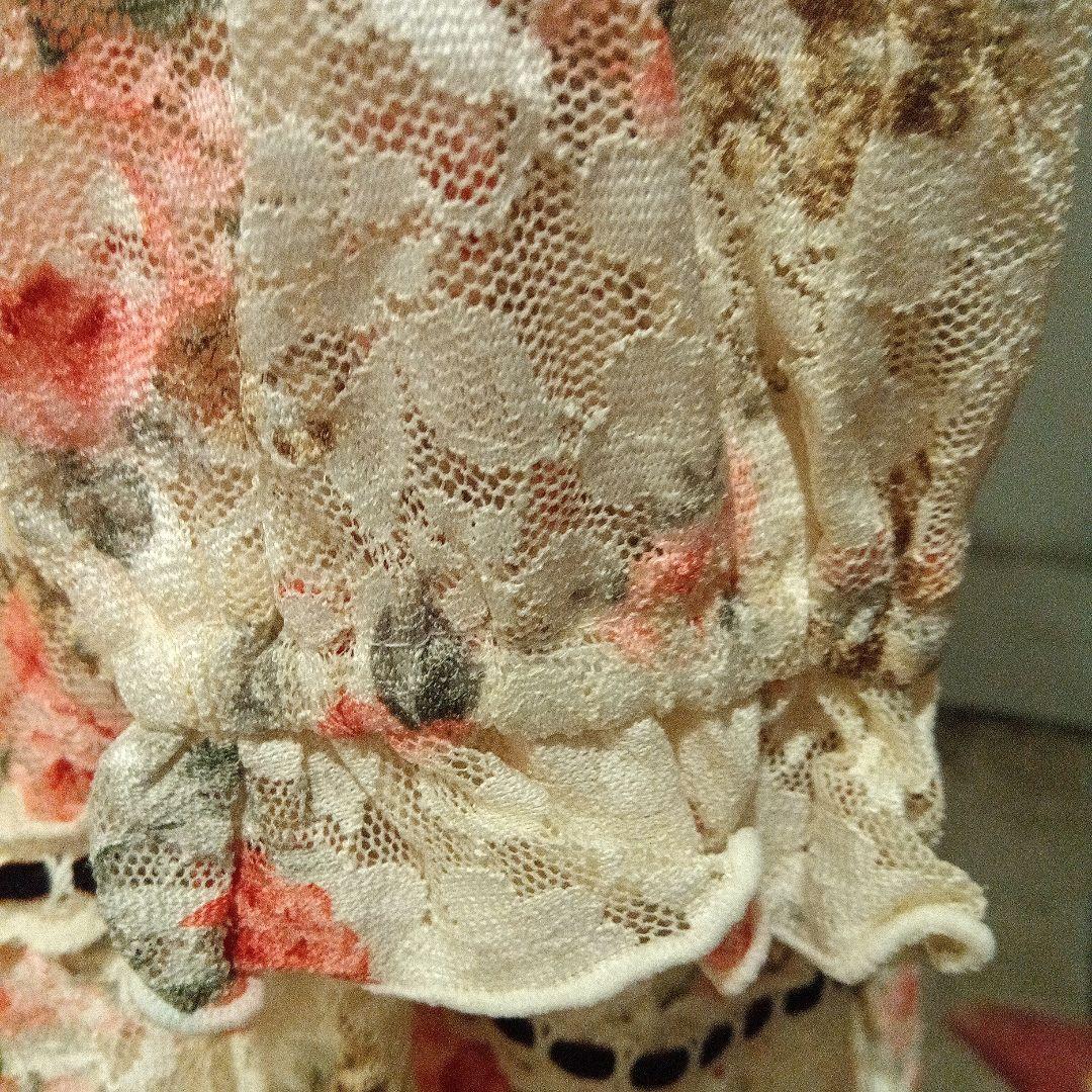 リズリサLIZLISAバラ柄総レースオフショルダーワンピース