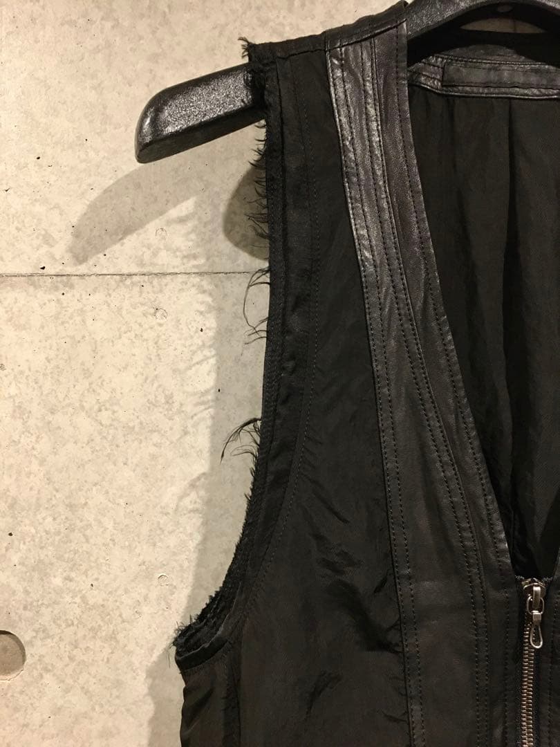 JULIUS ユリウス レザーコンビネーションファスナーベスト