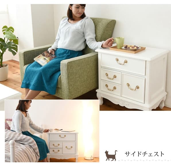 姫系インテリア　ドレッサー　サイドテーブル