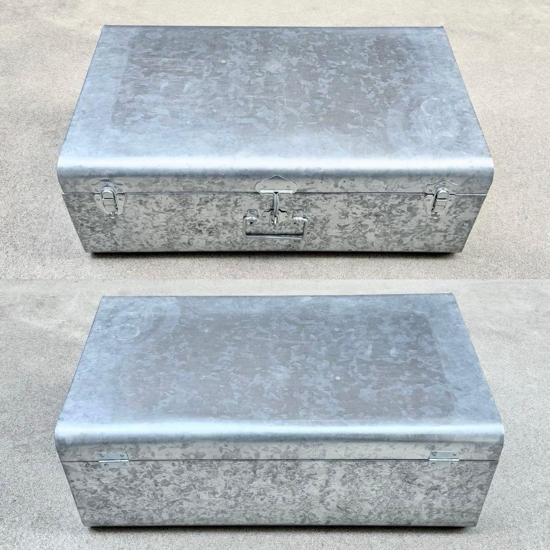 未使用✴︎ビンテージ シルバー トランク コンラン アルミケース 大 スチール