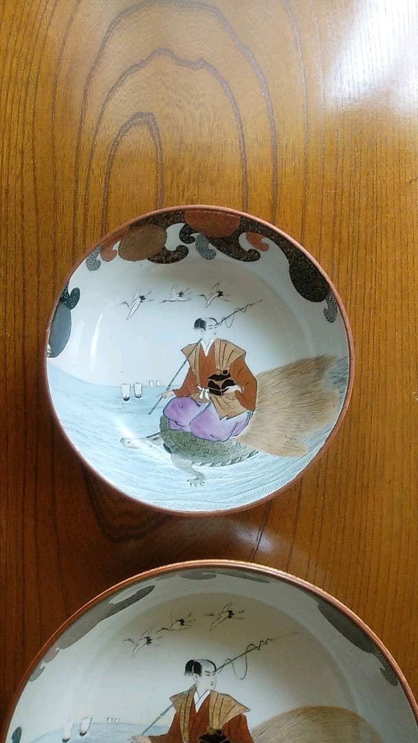 九谷造　大皿と中皿