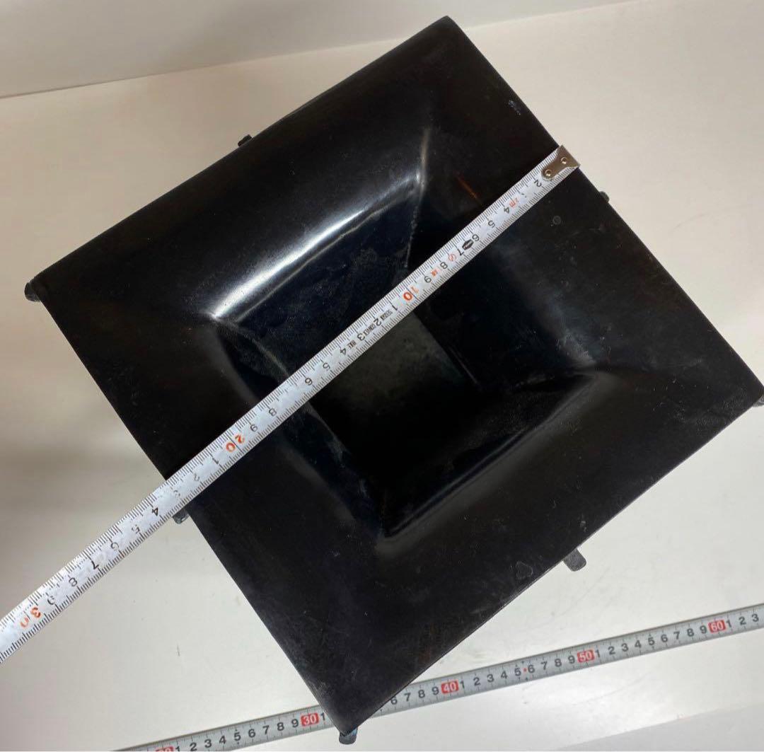 中国青銅器　四羊方尊 花入　共箱付　9.5kg(台座含まず)。 y506