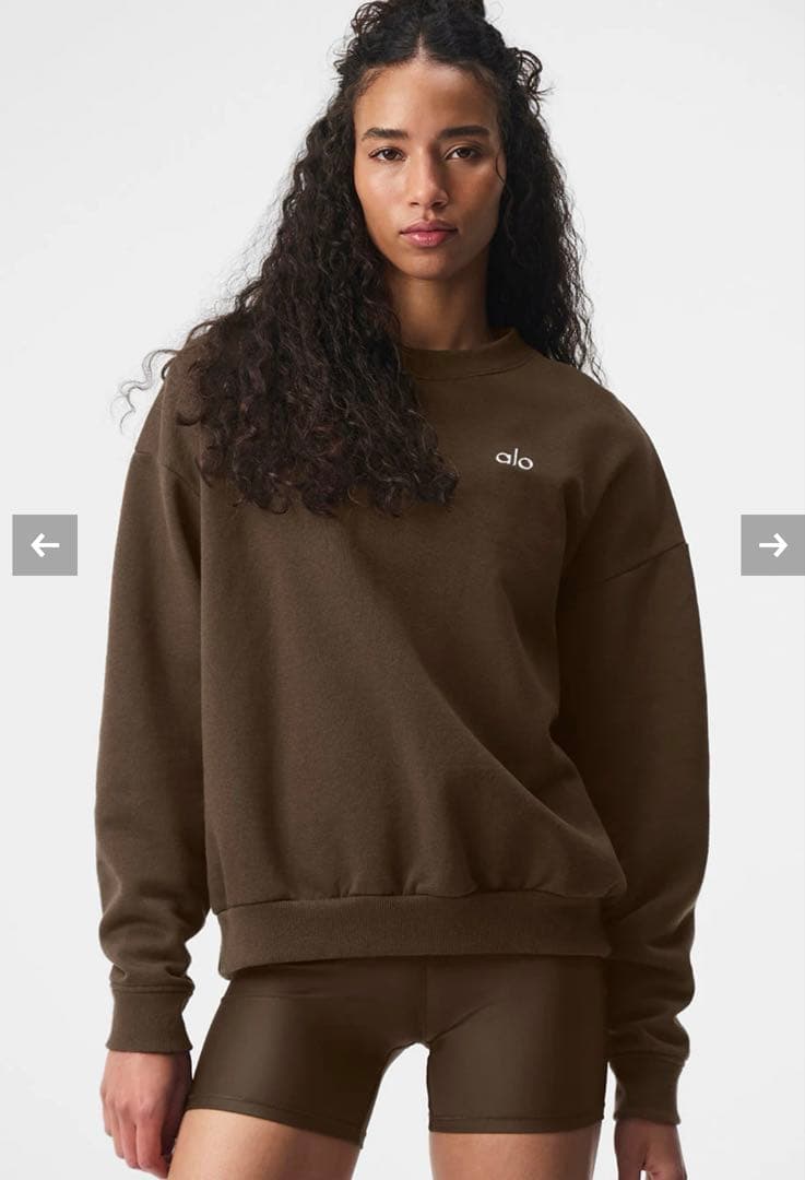 alo ブラウン スウェット
