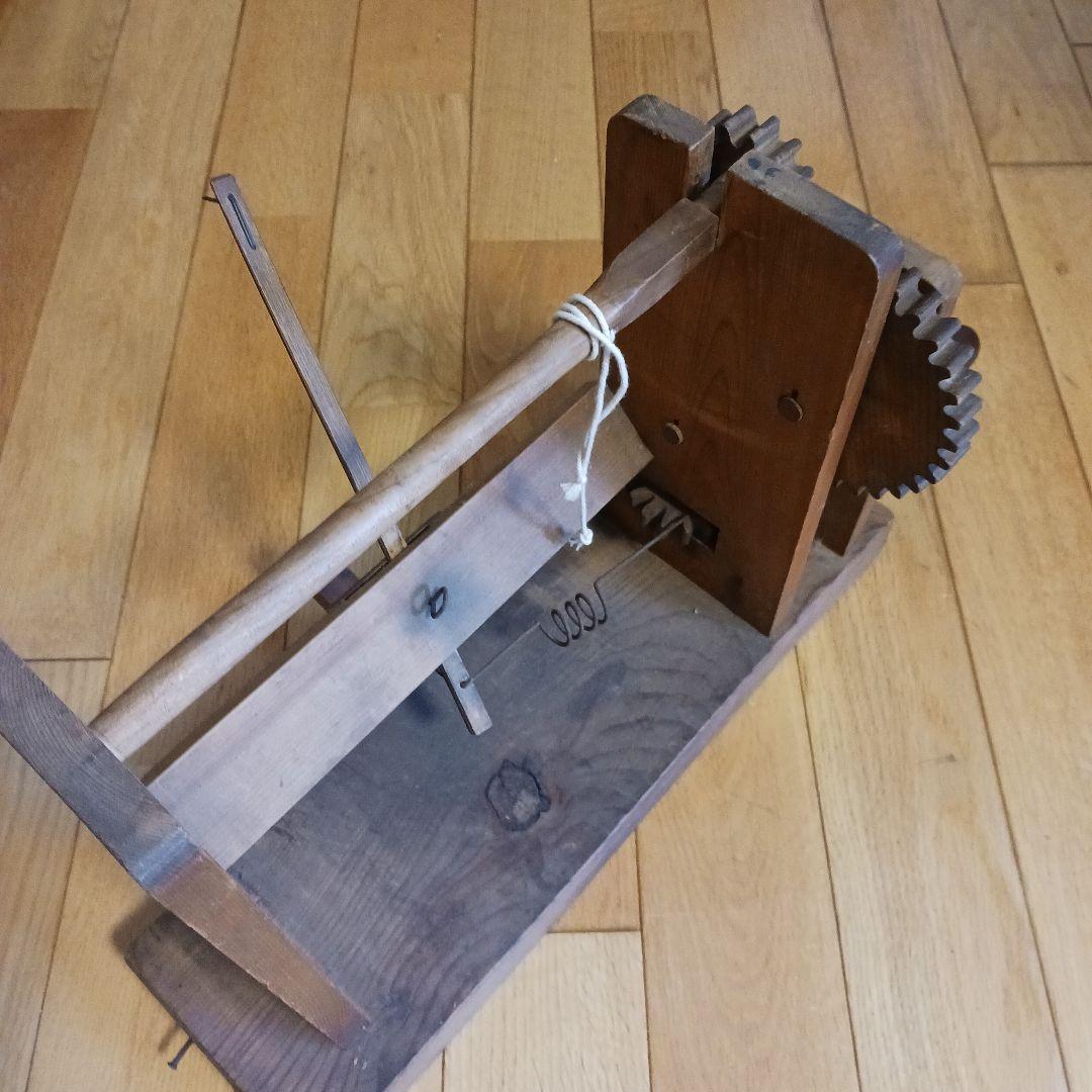 織の道具　用具　座繰り機　糸巻き機　木製　骨董品　古民具 アンティーク