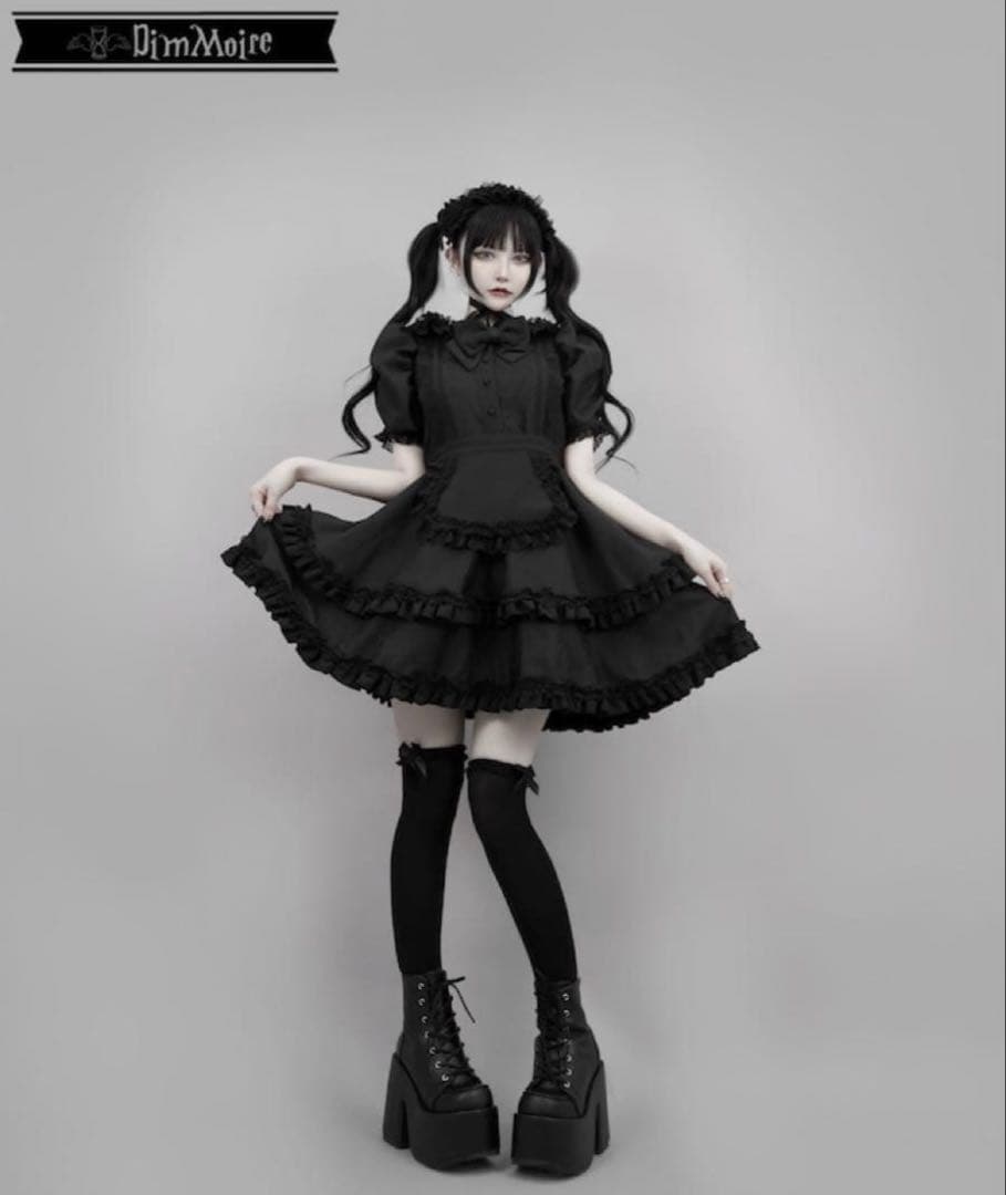 DimMoire ディムモアール 絶メイドワンピースⅱ Black REFLEM