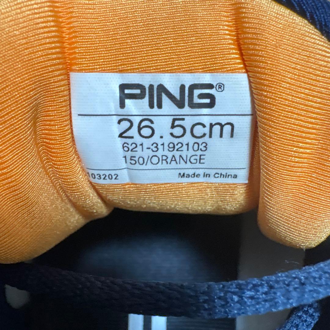 PING スパイクレスジーコントロールワンゴルフシューズ オレンジ
