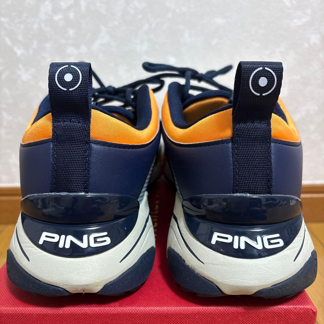 PING スパイクレスジーコントロールワンゴルフシューズ オレンジ