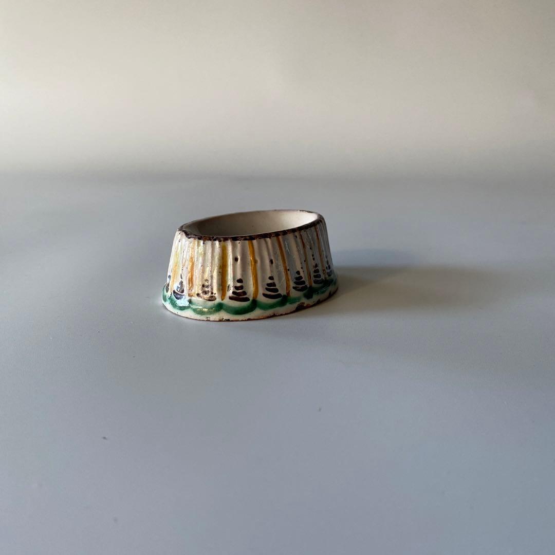 錫釉 ファイアンス 蓋置 18世紀 フランス デルフト 骨董 アンティーク 茶人