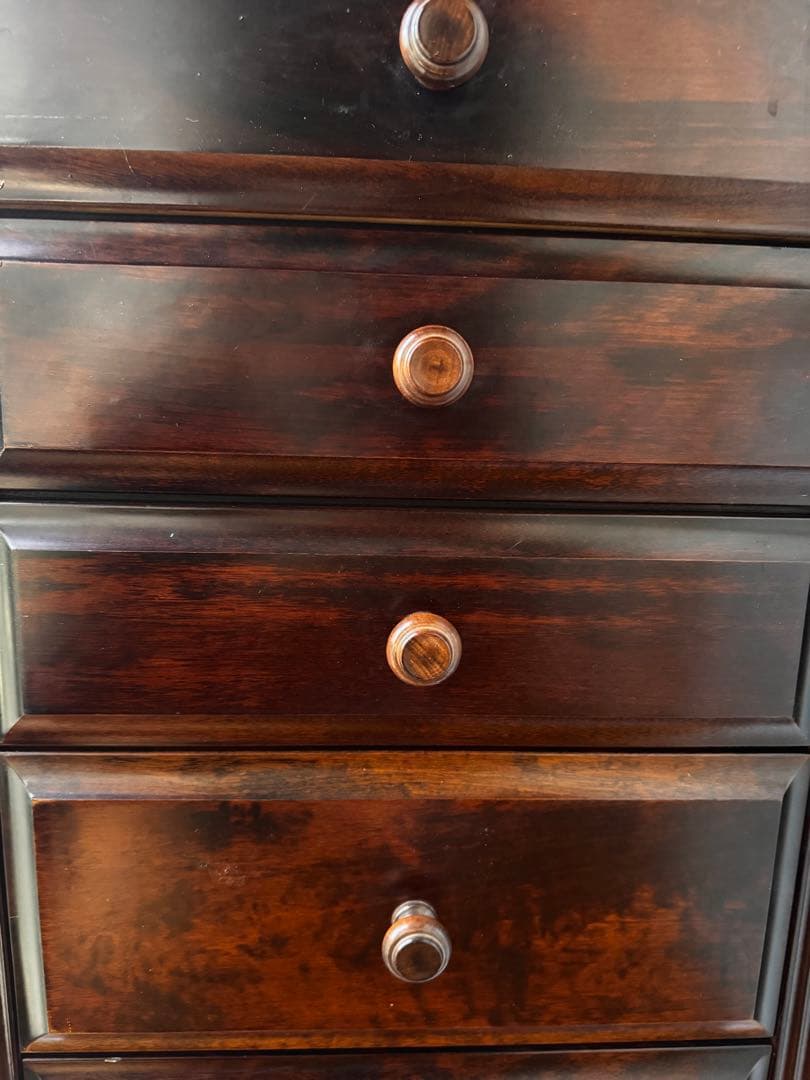 【送料込】民芸家具 9段チェスト ハイチェスト キャビネット 整理箪笥