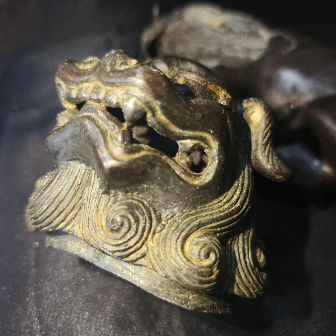 中国古美術 古銅宣徳香炉 臥獅炉 時代物 香道骨董 コレクター放出美品 茶道具