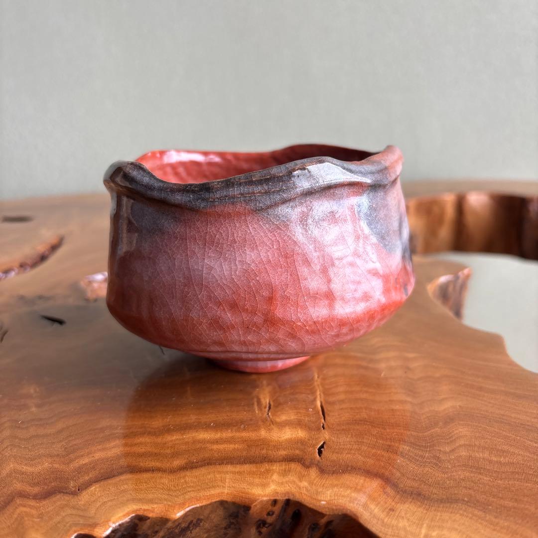 楽焼 作家物 赤楽茶碗 抹茶碗 茶道具 共箱