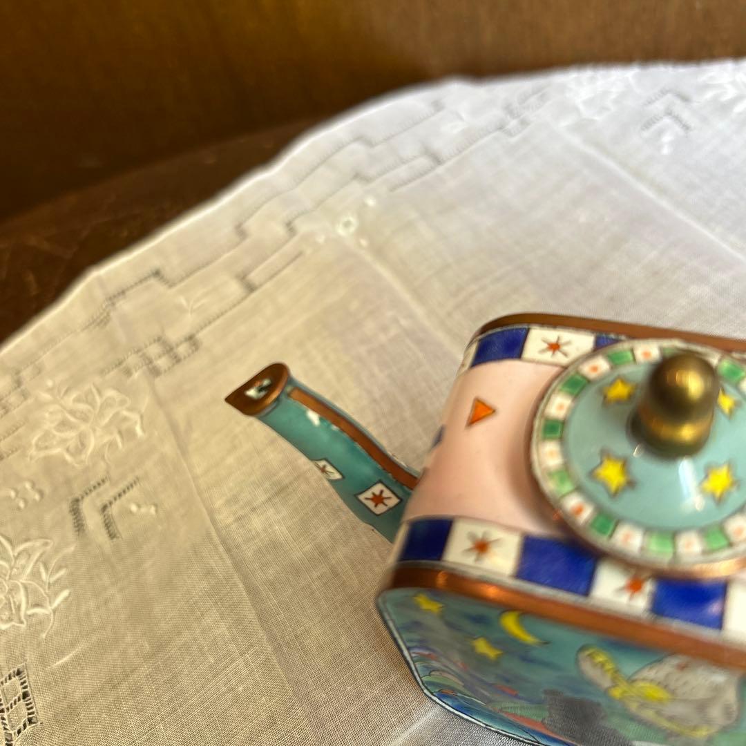 未使用　1996シャルロット ディ ヴィータミニチュアティーポットフクロウと子猫