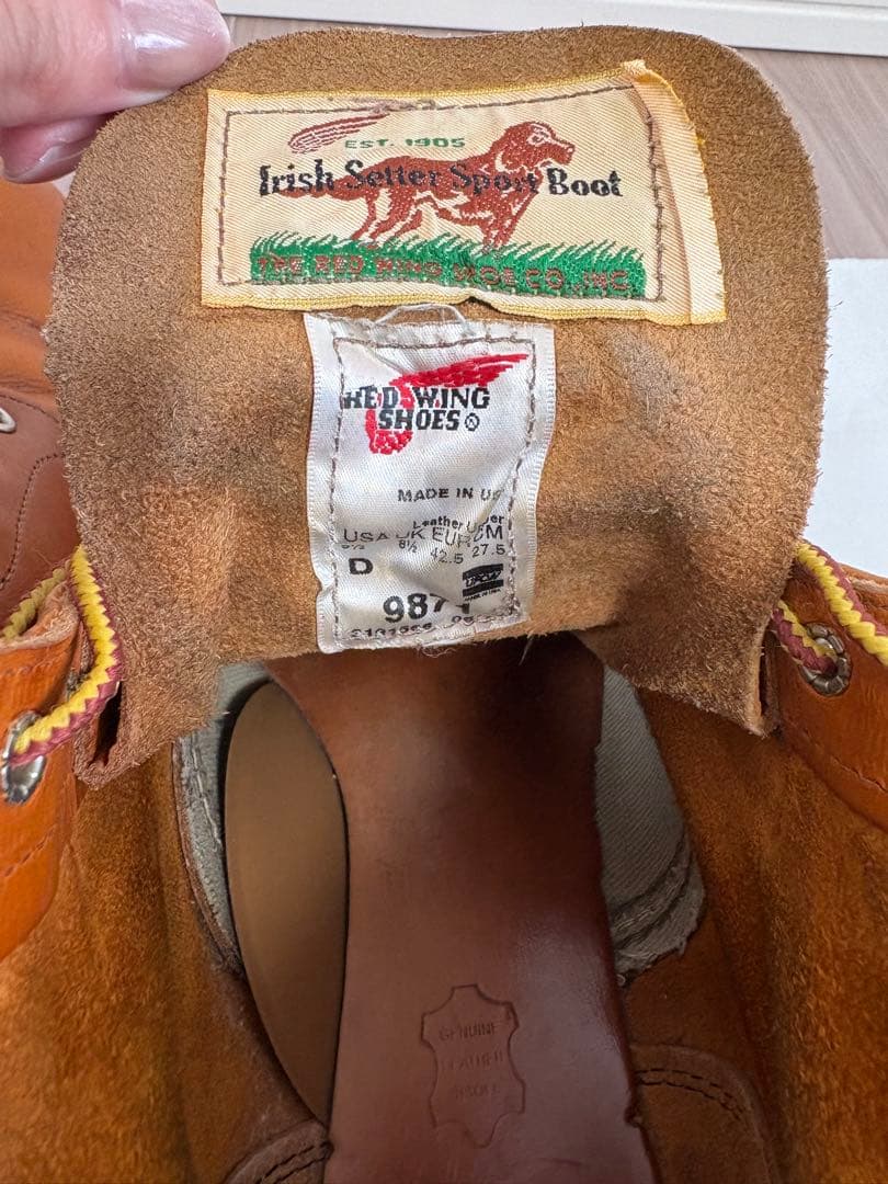 RED WING アイリッシュセッター ゴールドラセット 9871