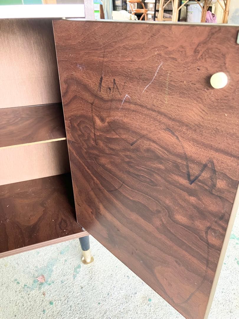 昭和レトロ　電話台　収納棚　サイドラック　チェスト　アンティーク