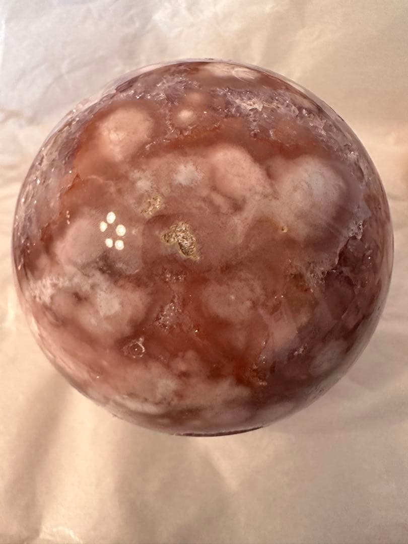 高品質☆ アメジスト　ピンクアメジスト　濃いパープルピンク　スフィア　丸玉模様