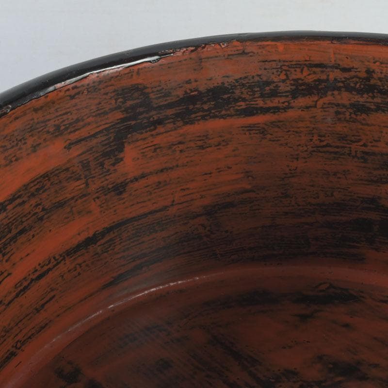 時代古民具　根来塗　三足桶　M　9839A