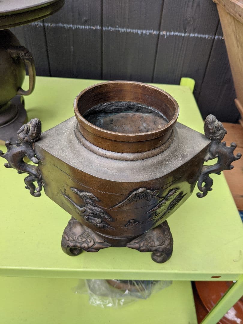 昔の薄端　花器