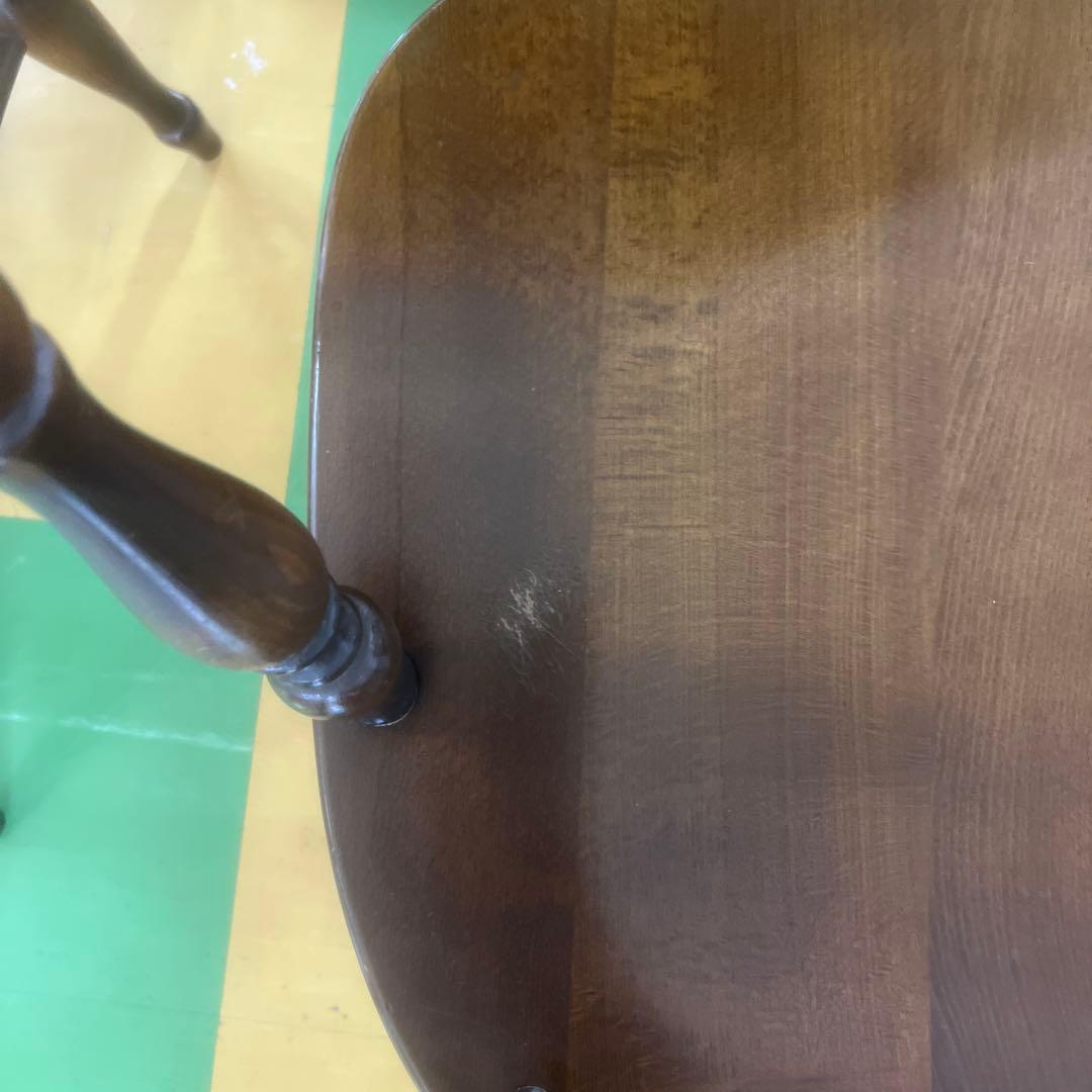 2757 飛騨産業　木製楕円形テーブルとウィンザーチェア4脚セット