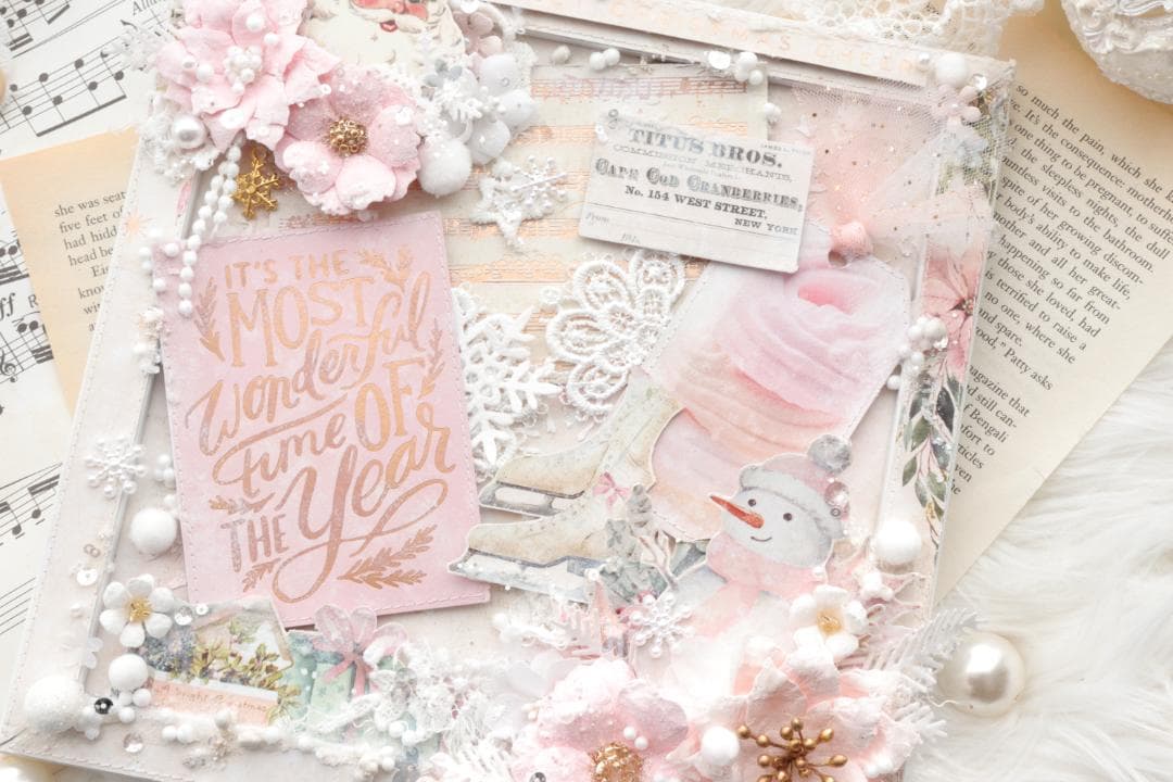 Pink Christmas フォトフレーム☃　完成品