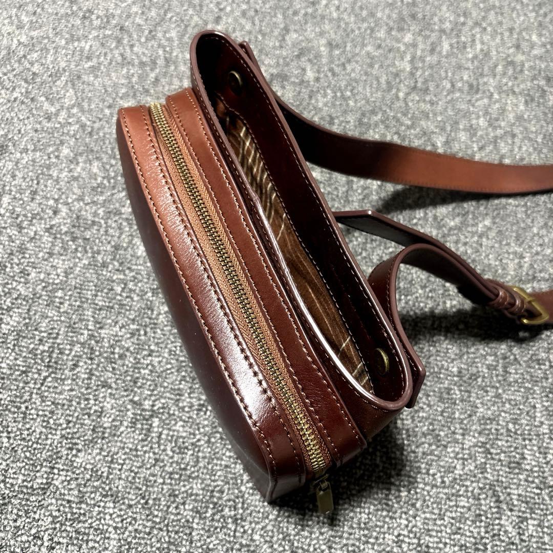 マザーハウス✳︎アンティークソラ✳︎ブラウン美品✳︎フリーポケット✳︎本革✳︎ポシェット