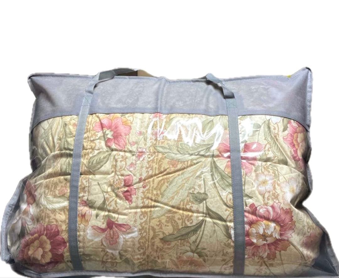 ハンガリー産ホワイトダック羽毛布団 ダブル ロイヤルゴールド 清潔美品