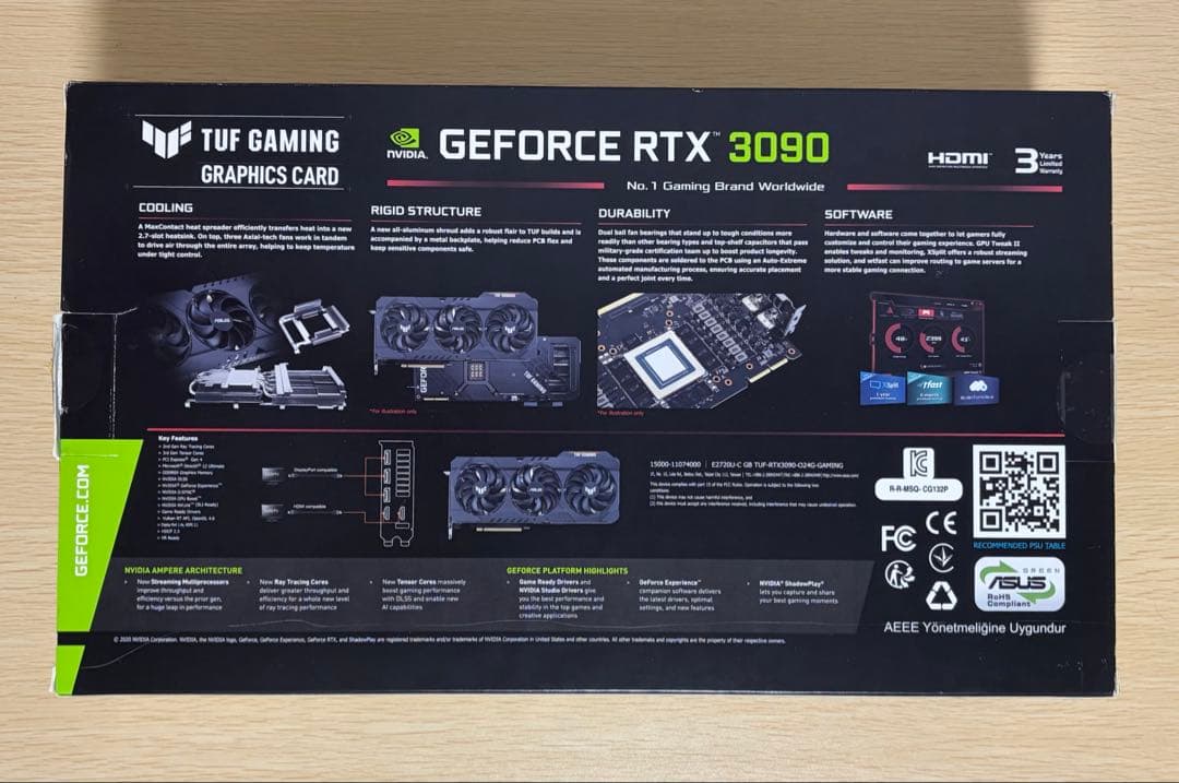 グラフィックボード・グラボ・ビデオカード ASUS TUF GEFORCE RTX 3090 OC 24GB